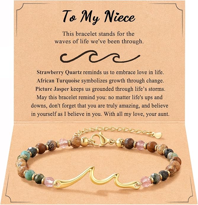 Tarsus Wave Bracelet, The Waves of Life We've been Through, Unique Gifts for Birthday, Valentine’s Day, Christmas, Meaningful Gifts for Friends Sister Daughter Niece...