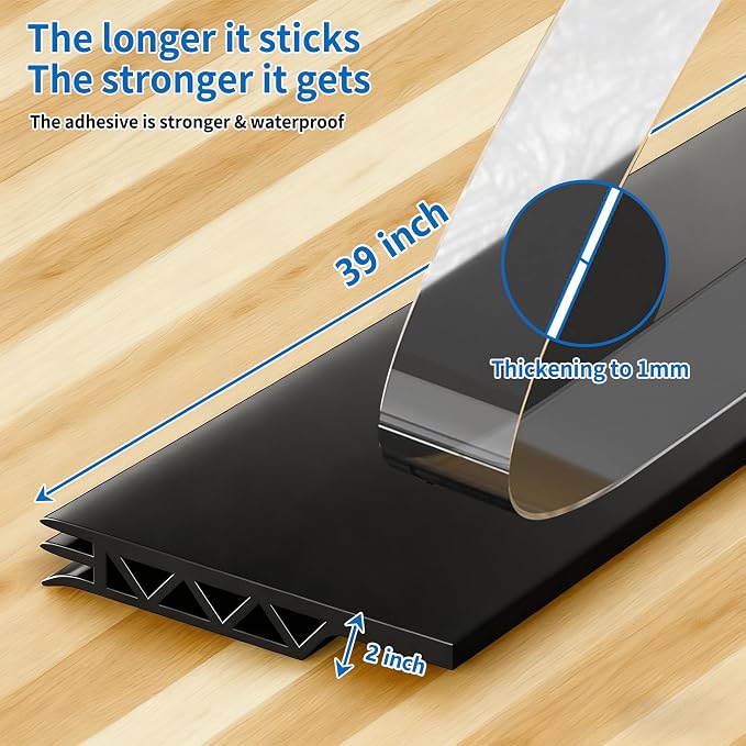 2 Pack Door Draft Stopper Sheets, Door Sweep - Image 2