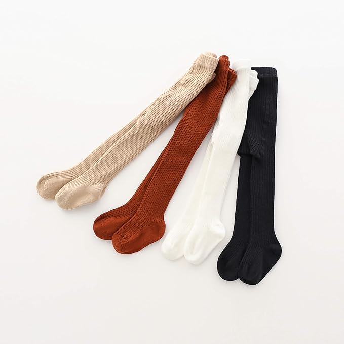 CECORC Baby Girls Tights Toddler Cable Knit Leggings Thick Cotton Infant Stockings Pantyhose 1-10T