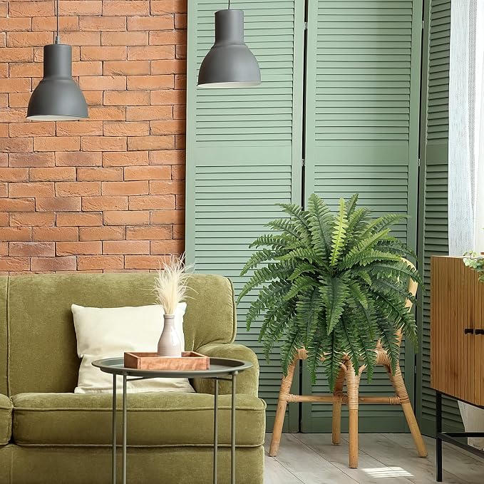 FOREST PRINCE 35" Fake Ferns Artificial Bush Plants - Image 7