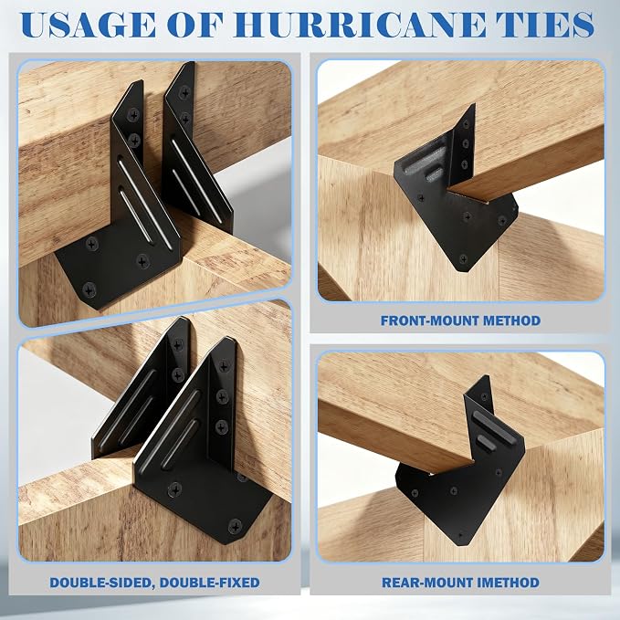 Hurricane Tie for Rafters, Seismic Rafter Connector Bracket, Anti-Wind Roof - Image 6