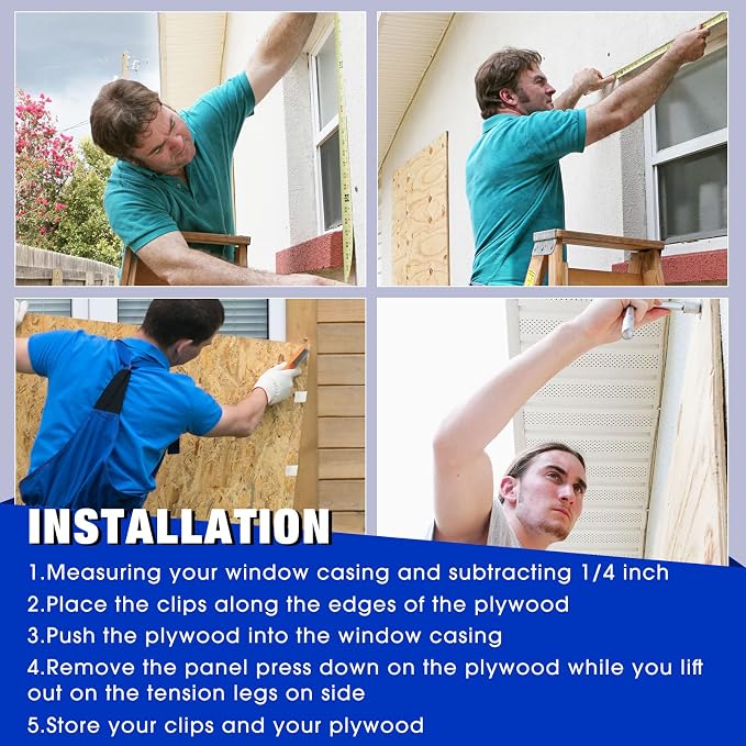 Universal Hurricane Shutters for Windows Exterior, Window Clips, Hurricane - Image 5
