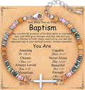 TONY & SANDY Christian Cross Bracelet for Women, Valentine's Day Gifts for Her, Confirmation Baptism Easter Gifts, Unique Gift for Friends Daughter Mom Sister in Christ Birthday Christmas
