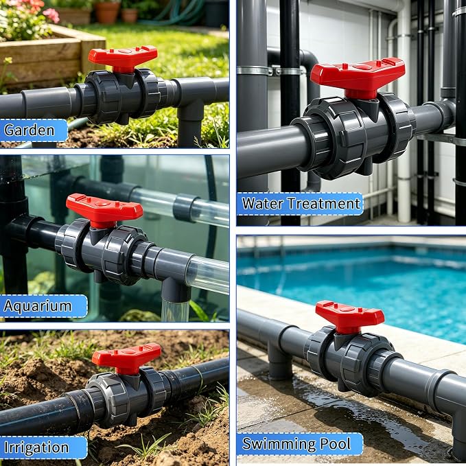 PVC Union Ball Valve, ASTM EPDM O-ring, Slip Socket Ball Valve - Image 8