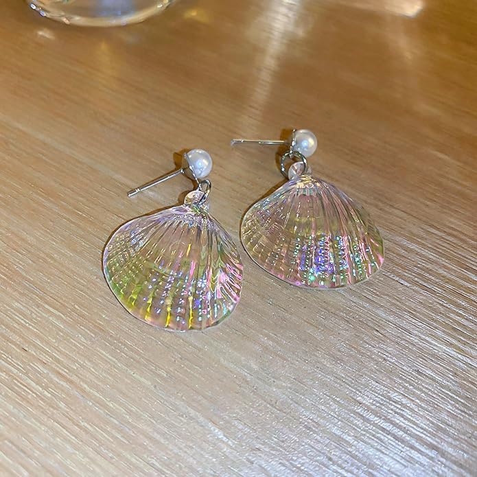 Seashell Starfish Earrings Beach Jewelry for Women Pearl Drop Shell Earrings Ocean Beachy Fashion Accessories Womens Summer Outfits 2026 Tropical Vacation Outfits Beach Vacation Clothes Dresses