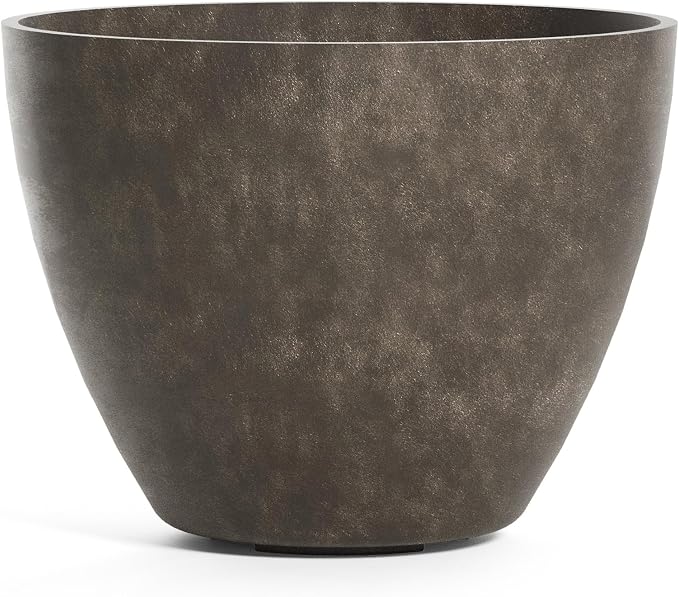 Lupo Tapered Indoor/Outdoor Planter, 37x28in River Stone by Cosapots