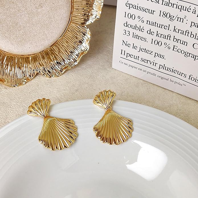 Gold/Silver Shell Dangle Earrings for Women Seashell Drop Dangle Earrings Ocean Beach Earrings Summer Jewelry