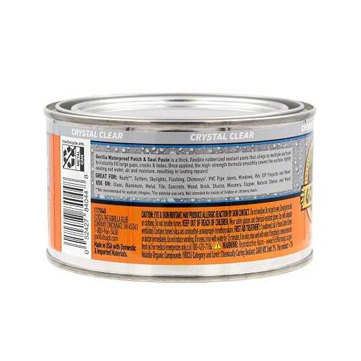 Gorilla Waterproof Patch & Seal Rubberized Sealant Paste, 12.8 oz Can | Stops - Image 8