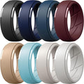 ThunderFit Men's Silicone Rings 10mm Wide 2.5mm Thick Rubber Bands, Breathable, Variety Multipack 1-10