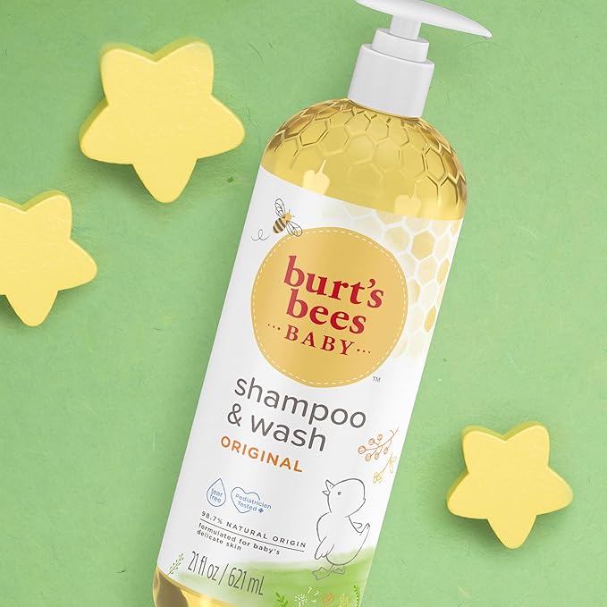 Baby Shampoo & Wash, Burt's Bees Tear Free Soap, Baby Care, Original, 21 Ounce (Packaging May Vary)
