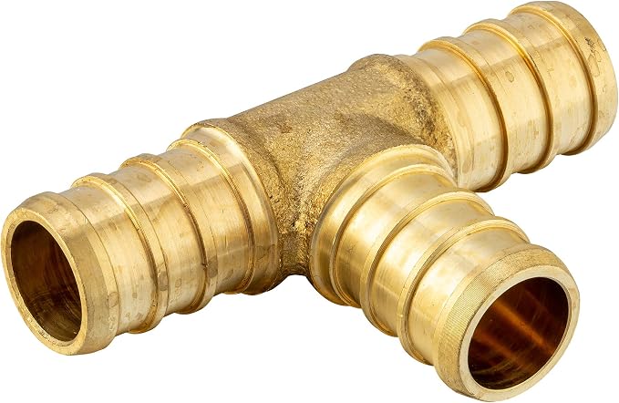 EFIELD 1/2" Pex Brass Crimp Barb Fittings Combo | 10 Pieces each: Tee, Elbow - Image 5
