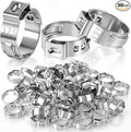 300 Pcs 1/2 Inch Pex Cinch Clamps, 304 Stainless Steel Crimp Rings Single Ear by CraftyDream
