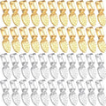200 Pcs Jewelry Bails, Glue on Shovel Pendant Bails, Spoon Shaped Flat Pad Bail Pendant Charms, Alloy Jewelry Findings for DIY Necklace, Bracelet, Earring, Keychain Craft (Gold, Silver)