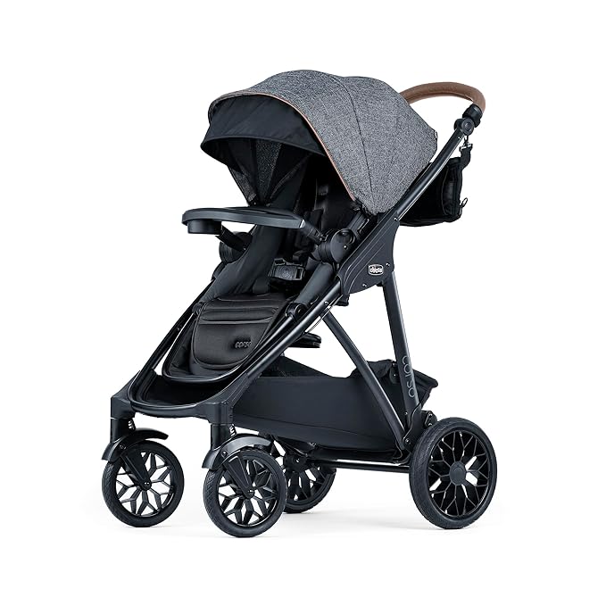 Chicco Corso Primo Modular Quick-Fold Stroller with Infant Car Seat Adapter, for Newborns and Toddlers | Summit/Grey