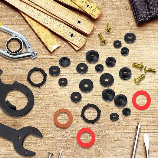 XBVV 158 Pcs Faucet Rubber Washers and Garden Hose Gasket Assortment Kit - Image 7