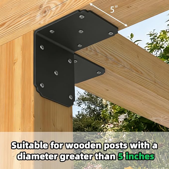 4 PCS 6" x 6" x 5" L Right Angle Bracket, Heavy Duty Corner Brace | - Image 6