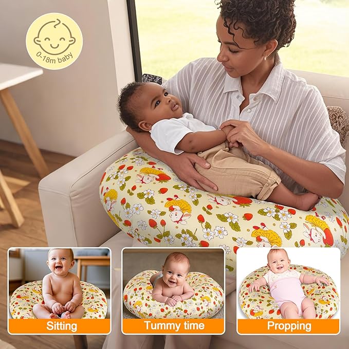Baby Nursing Pillow for Breastfeeding, Adjustable Breast Feeding Pillow for Bottle Feeding, Ergonomic Support for Mom and Baby Healthier Nursing, for Newborn (Bunny)