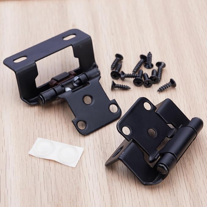 60 Pack 1/2" Overlay Black Cabinet Hinges - Image 9