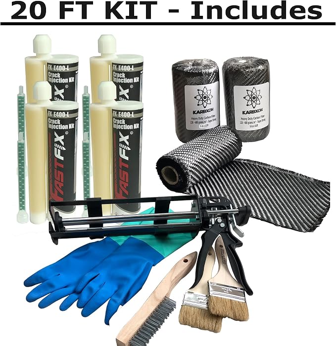 Concrete Crack Repair KIT-Carbon Fiber Concrete reinforcing Fiber - Image 3