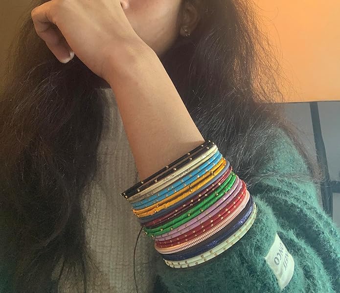 Touchstone indian bangles bracelets for women colorful churiyan set return gifts jewelry chudiya bulk pack bollywood metal bangle sets 12 textured vintage colors. Set of 144