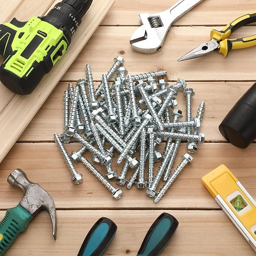 Tandefio 150 Pack 5/16 x 3 Concrete Anchors and Screw Kits Galvanized | Large - Image 7