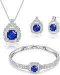 Celestial Whispers Crystal Jewelry Sets For Women Bracelet Necklace and Earrings Sets Idea Gift for Wife Girlfriend or Mothers