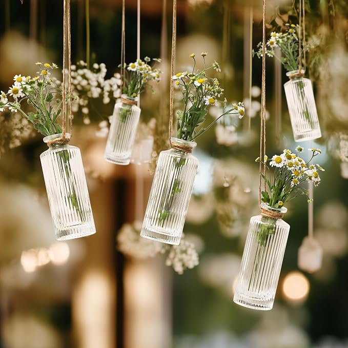 ComSaf Glass Small Bud Vases in Bulk 12 Pcs 5.2 Inch, Mini Bouquet Display - Image 9