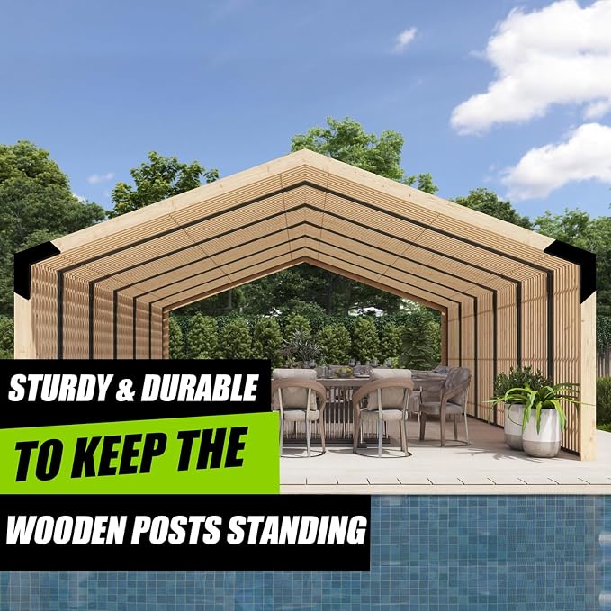 6"x6" L-Shaped Pergola Bracket 2Pack, 2-Way Woodwork Bracket - Image 5