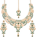 Touchstone Indian jewelry set for women bollywood gold jewellery wedding outfits necklace sets earrings bridal maang tikka fancy costume girls big desi accessories rhinestone in gold or silver tone