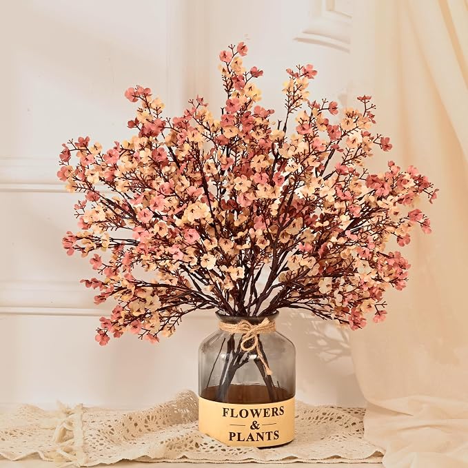 10Pcs Fall Flowers, Real Touch Babys Breath Artificial Flowers, Full Baby by Yastouay
