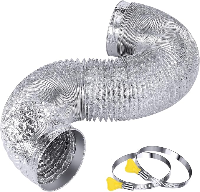 Heavy Duty 4"Flexible Dryer Vent Exhaust Duct Hose 6 Feet by Steelsoft