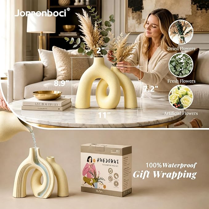 Hug Donut Decorative Vase Set - Image 4