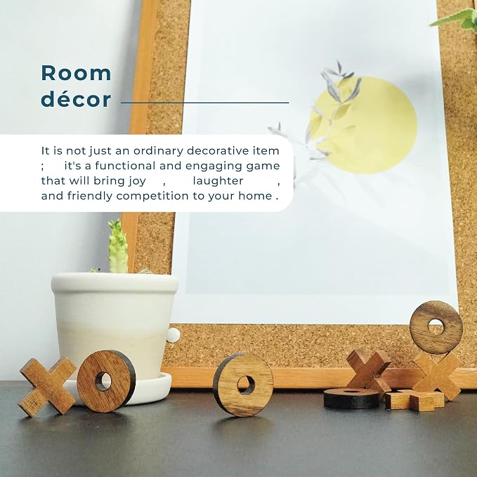 BSIRI Tic Tac Toe Wooden Board Games- Unique Gifts, Fun Gifts - Image 5