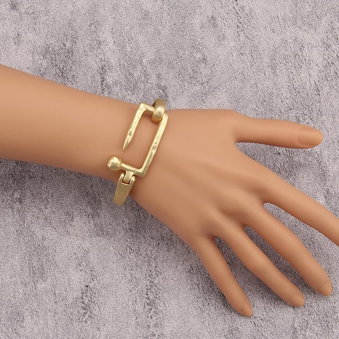 Gold Cuff Bracelet for Women Silver Beaded Bracelets Open Bangle Stackable Stretch Bead Bracelet Boho Jewelry Gifts for Wife Couple