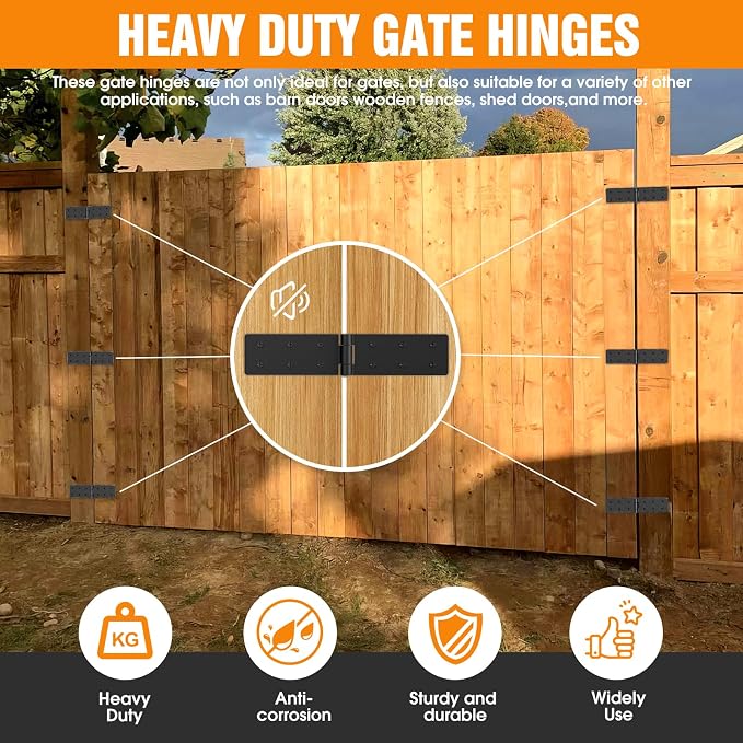 Pisman Heavy Duty Gate Hinges 270° Adjustable, butt folding hinge - Image 4