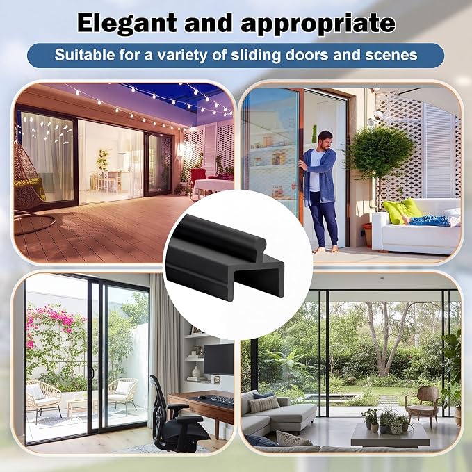 CroBlissful 4 Pcs Sliding Screen Door Track Bottom Replacement 72 Inch Black - Image 6