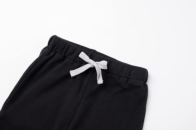 Baby 3 Pack Flexy Pants and Leggings, Infant Boys Girls Tapered Ankle Jogger Pants