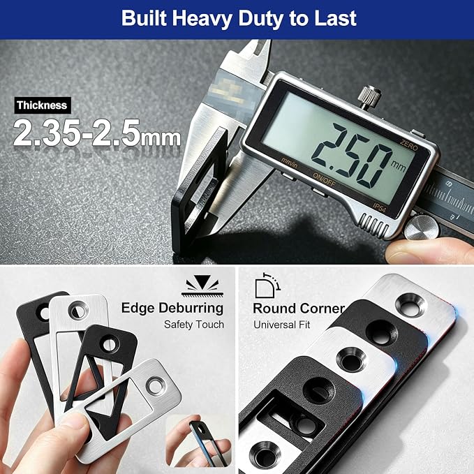 Deadbolt Strike Plate, Heavy Gauge Version, 2-1/4" H x 1" W | Screw Hole - Image 3
