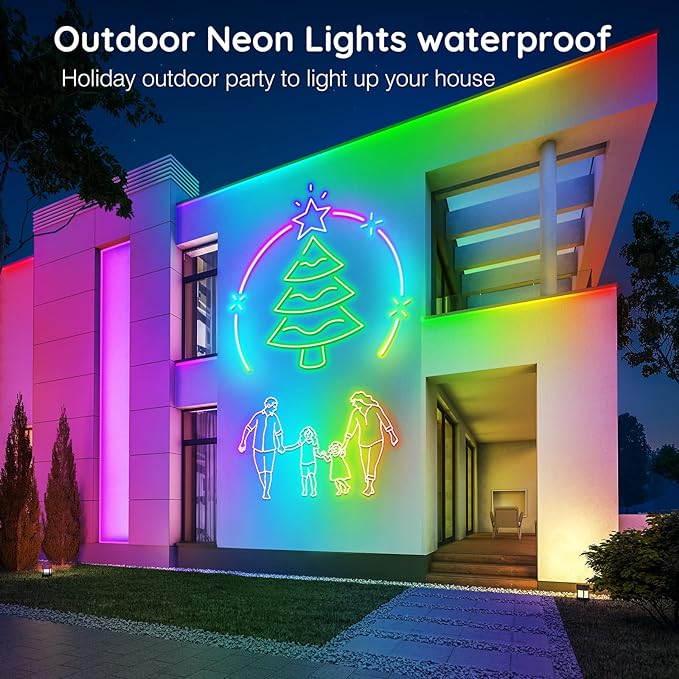 AILBTON 18m Smart Waterproof LED Neon Lights, Music Sync Color Changing - Image 6