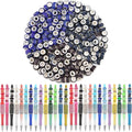 200 Pieces Large Hole Rhinestone European Beads for Pens Making - Royal Blue Lampwork Spacer Beads for Fairy Garden, DIY Bracelet, Necklace, Earring Jewelry Making Supplies