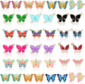 MARFOREVER 40Pcs/20 Pairs Butterfly Charms, Mixed Butterflies Charms for Jewelry Making, Assorted Enamel Butterfly Charm Pendants for Necklace Earring Bracelet Crafting