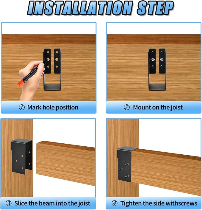 8 Pcs of 2"x4" Concealed Joist Hangers - Image 5