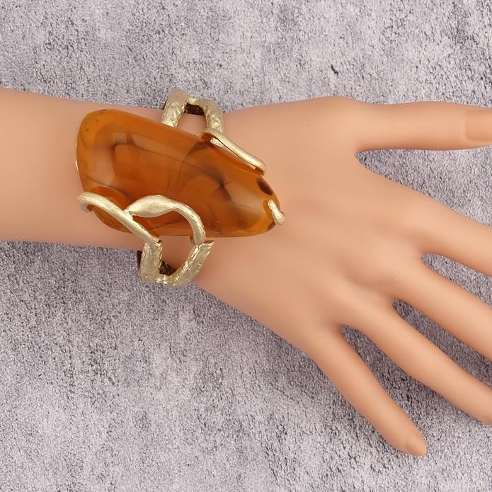 Gold Cuff Bracelet for Women Silver Beaded Bracelets Open Bangle Stackable Stretch Bead Bracelet Boho Jewelry Gifts for Wife Couple
