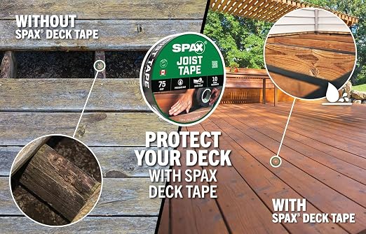 SPAX 1-5/8" x 75' Deck & Flashing Tape – Waterproof Joist Tape - Image 2