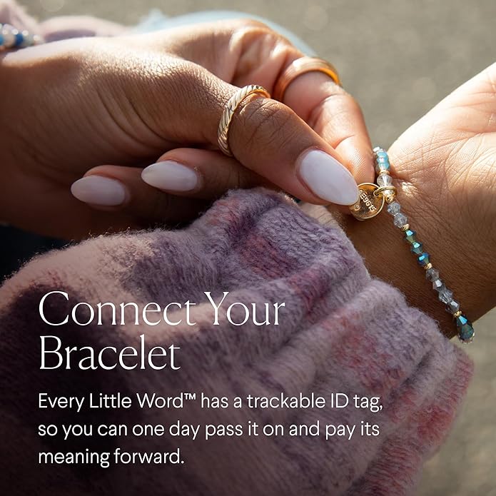 Little Words Project Mother's Day Gifts, The Original Word Bracelet, Made with Colorful Beads and Plated Brass Hardware, Handcrafted Design & Positive Message