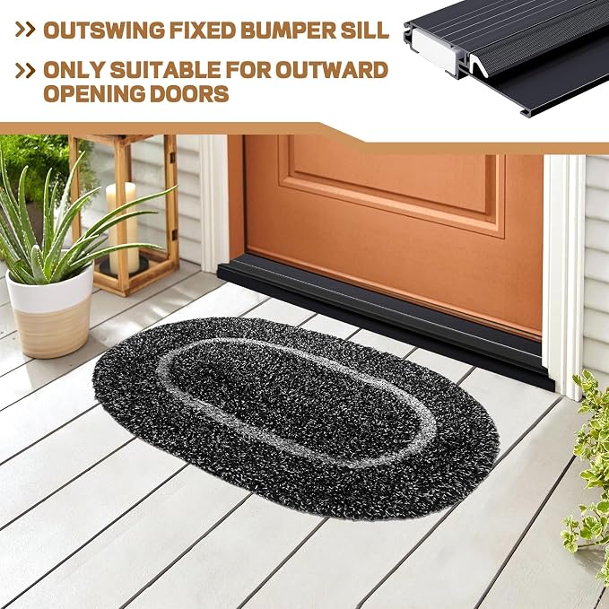 Tandefio 1 Pcs 4-9/16"x1"x36" Exterior Door Threshold Heavy Duty Aluminum - Image 6