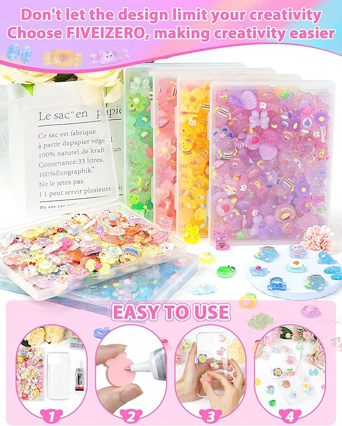 100PCS FIVEIZERO Cute Slime Charms Bulk Set – Kawaii Flatback Resin Charms for Crafts, Mini Decoden Acrylic Embellishments for Phone Junk Cases, Scrapbooking & DIY Decoration (Purple)