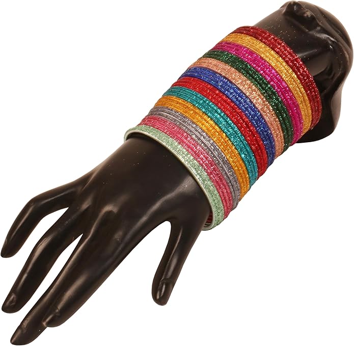Touchstone indian bangles bracelets for women colorful churiyan set return gifts jewelry chudiya bulk pack bollywood metal bangle sets 12 textured vintage colors. Set of 144