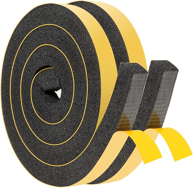 YoleShy Window Air Conditioner Foam Tape 2 Pcs 1 Inch Wide x 1 Inch Thick by YoleShy