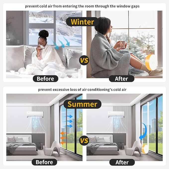 Door Weather Stripping, for Door and Window, 2 in x 3/8 in x 6.5Ft | Air - Image 5